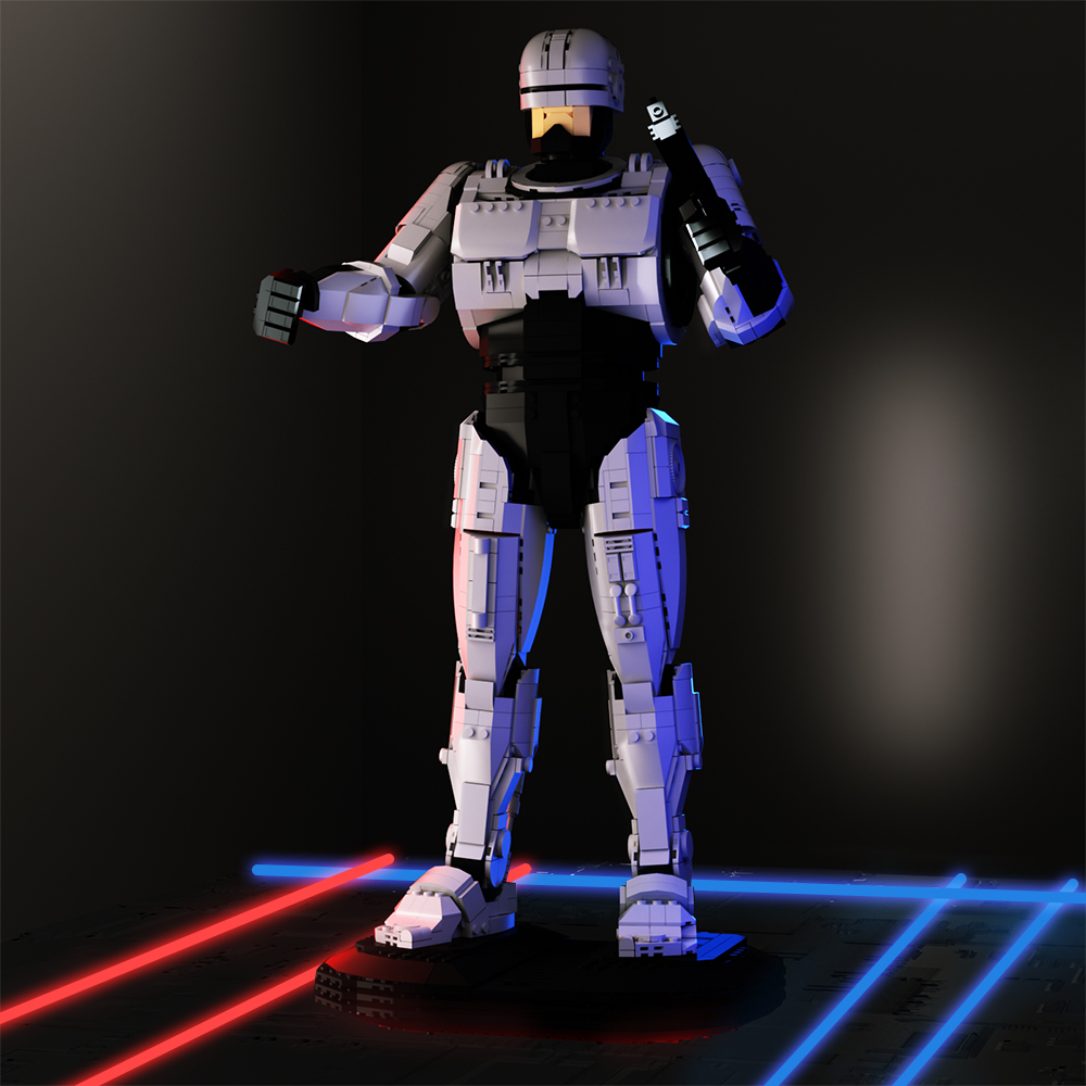 Model Kit Robocop - Blok Bangunan Robot MOC RoboCoped