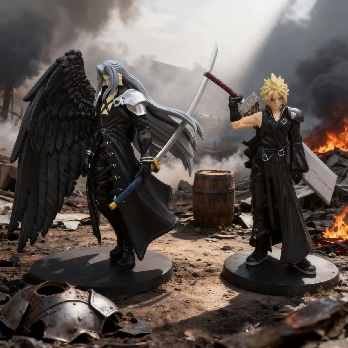 Model Kit Final Fantasy - Figur Aksi Game Pertarungan Anime Ryu