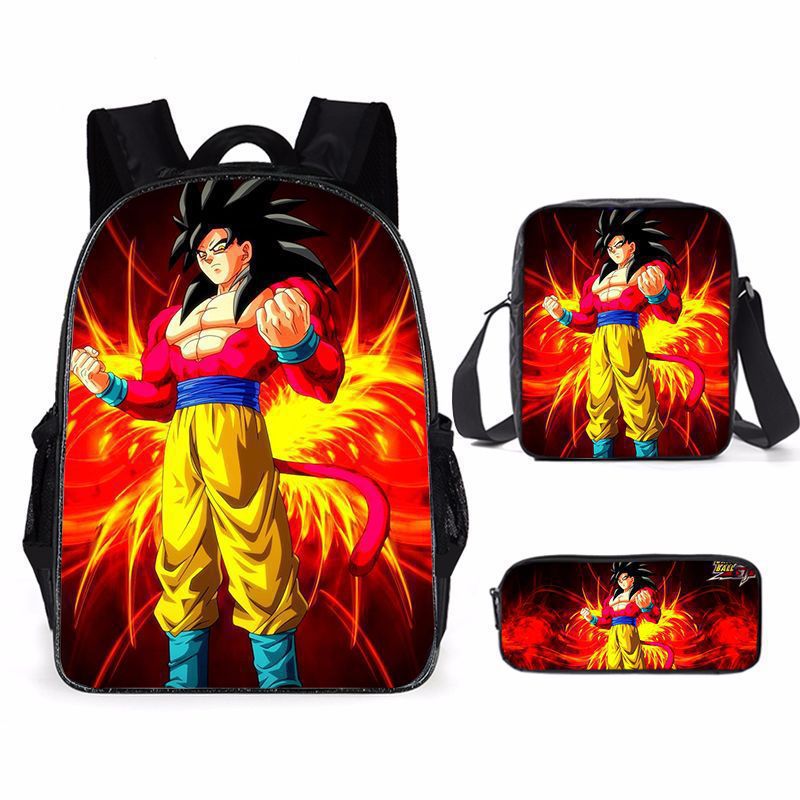 Model Kit Dragon Ball - Set Ransel Cetak Kartun Saiyan Kawaii