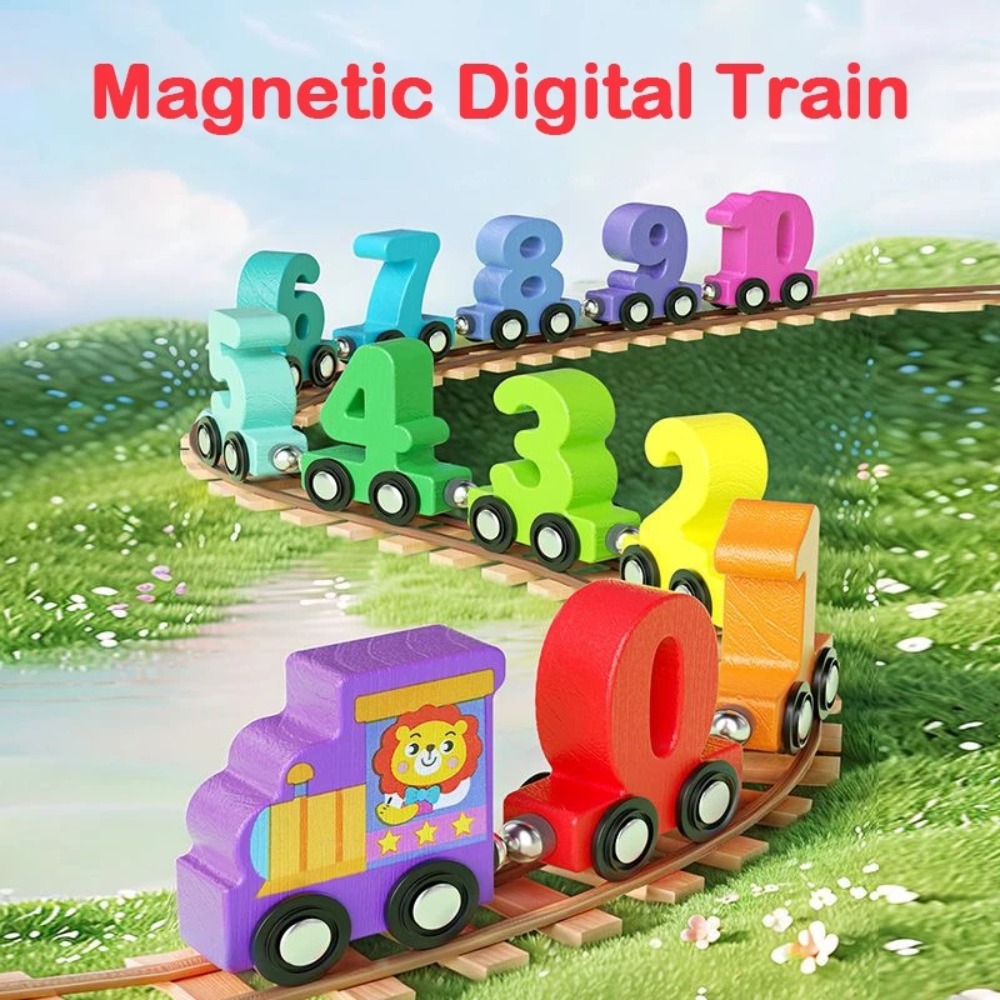 Model Kit Train - 1set 0-10 Mainan Kereta Digital Berwarna-warni