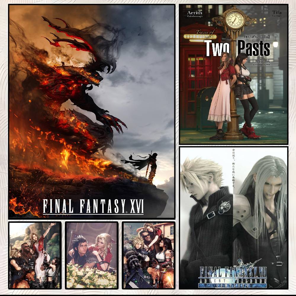 Model Kit Final Fantasy - Gambar Anime Sketsa Video Game FINAL