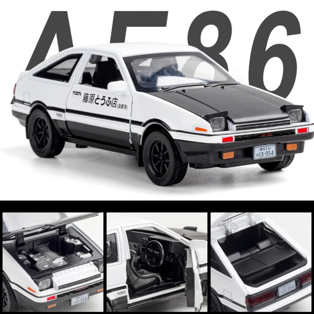 Model Kit Ae86 - Model mobil skala Diecast, paduan Model