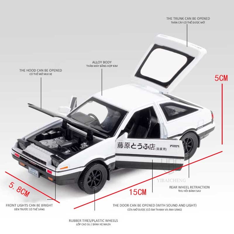 1/32 awal D AE86 Model mobil l - Model Kit Ae86 ulasan dan harga