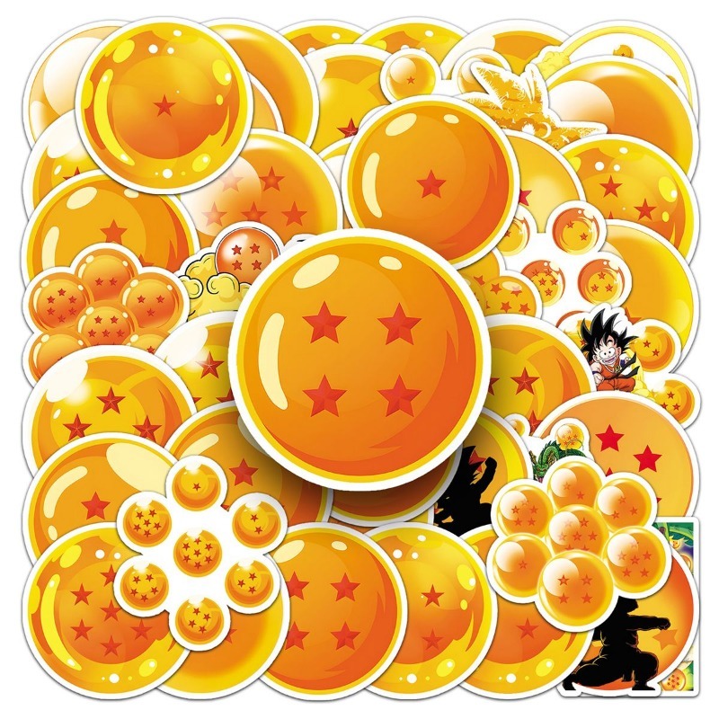 50 Buah Stiker PVC Dragon Ball - Model Kit Dragon Ball ulasan dan harga