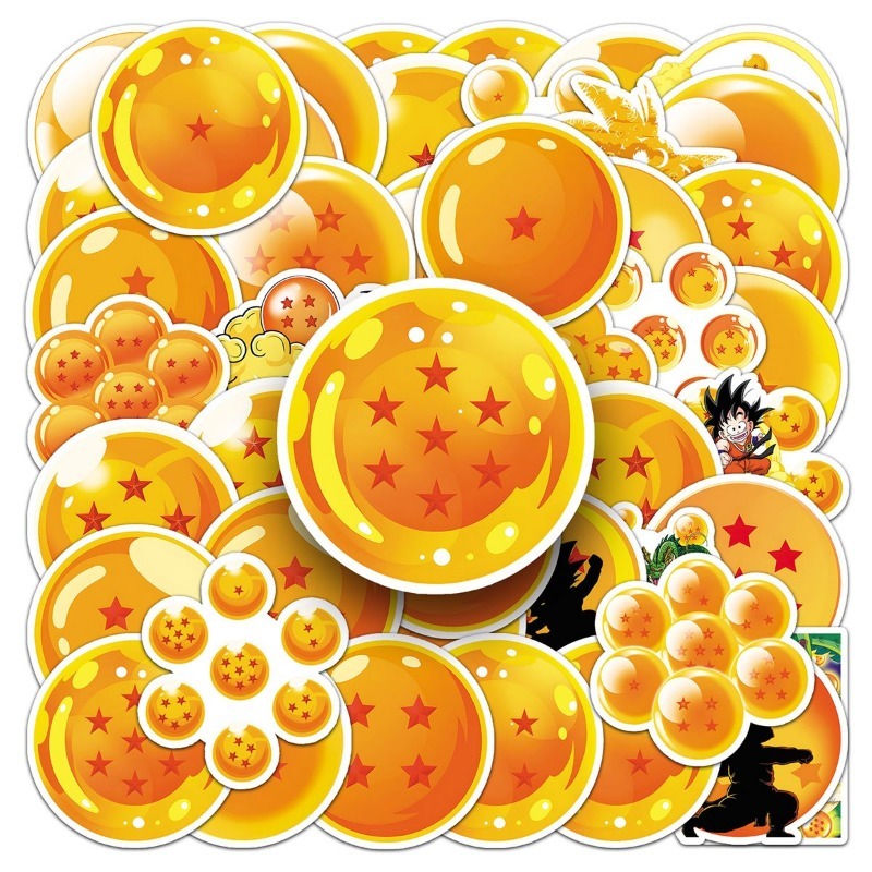 50 Buah Stiker PVC Dragon Ball - Model Kit Dragon Ball ulasan dan harga