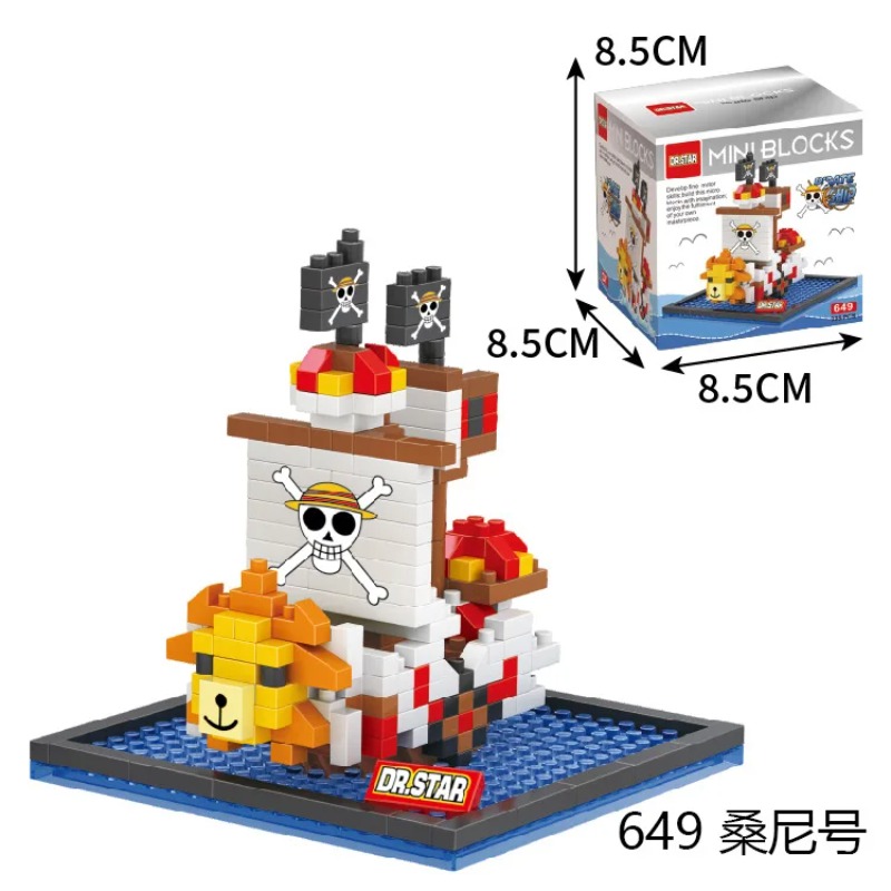 DR.STAR DIY 649-660 Mainan Blo - Model Kit One Piece Ship ulasan dan harga